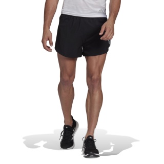 adidas Laufhose Fast Reflective Split Shorts (Performance-Laufshorts) 2022 kurz schwarz Herren